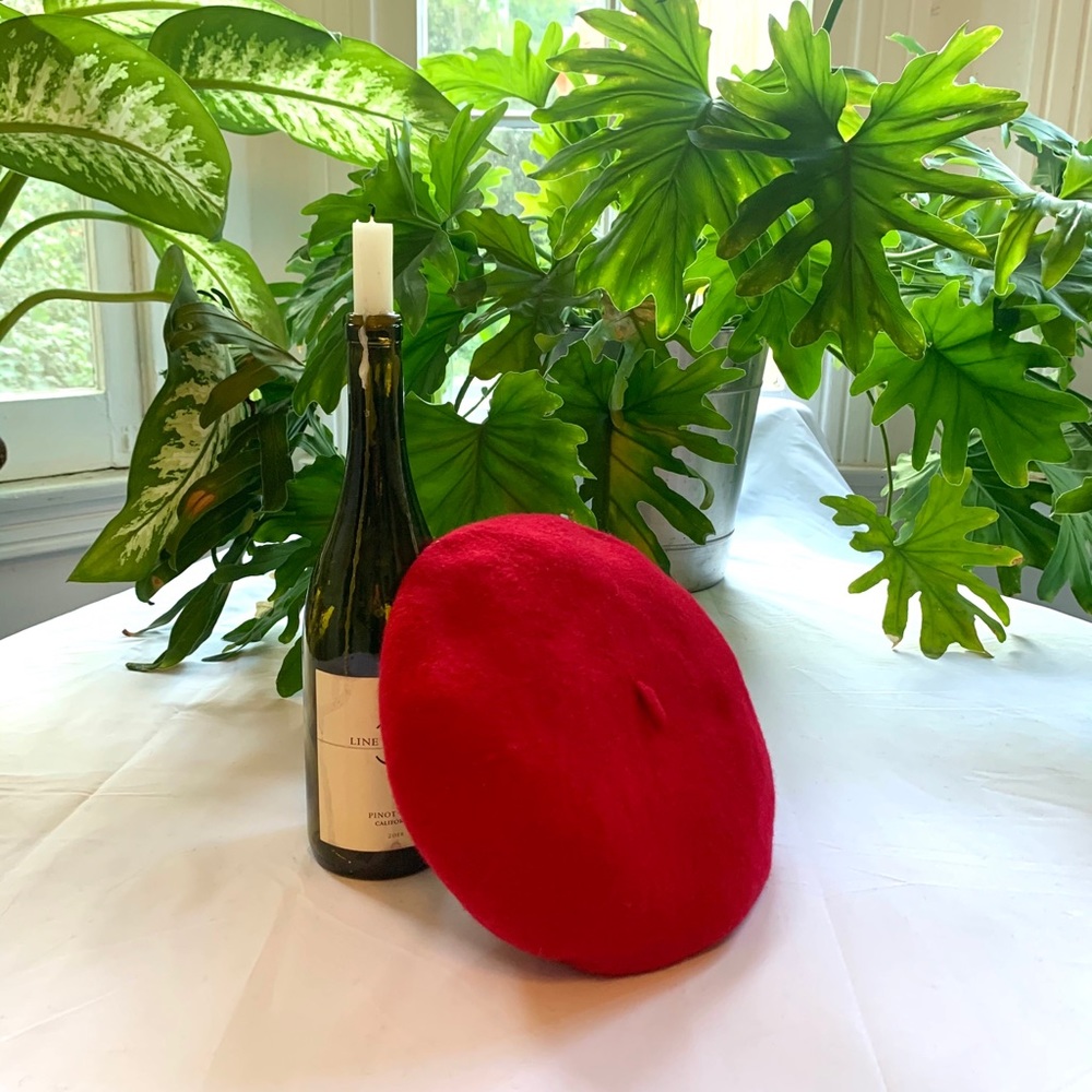 brilliant red beret
